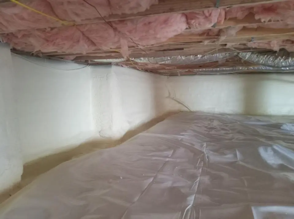 Crawl space encapsulation with closed-cell spray foam for Roof Maintenance in Cambria