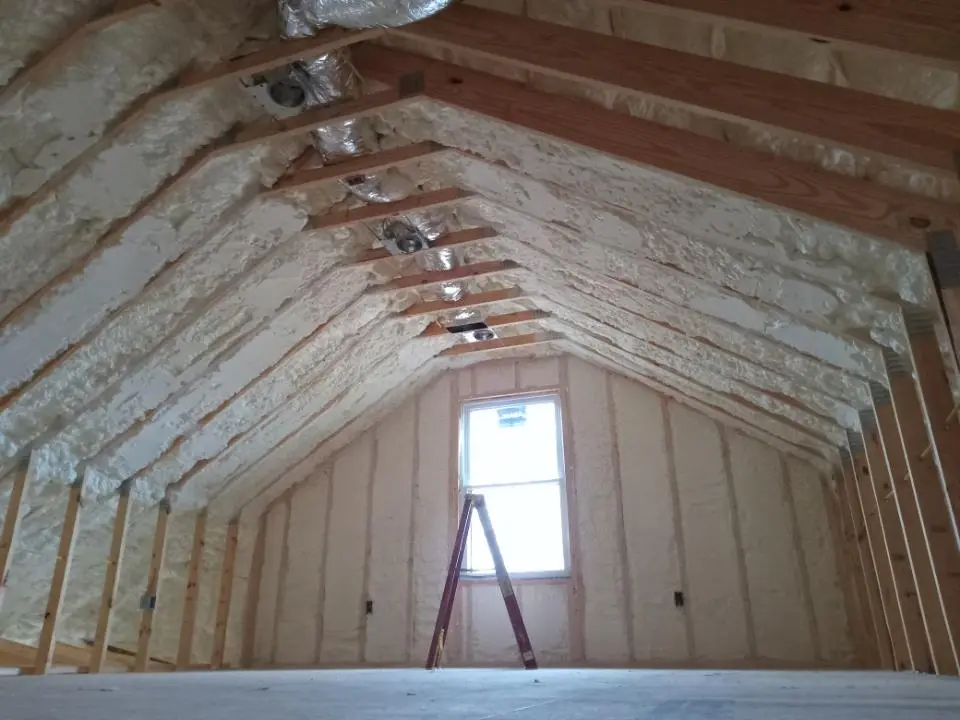 Spray foam roofing application for Crawl Space Insulation project in Cambria